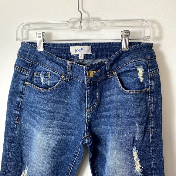 Jolt Distressed Jeans Size 3 Denim Cropped Pants - Picture 5 of 8